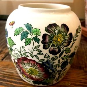 Vintage Mason’s England vase ginger jar floral botanical